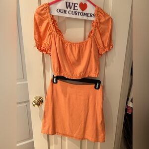 Abercrombie Orange linen 2 piece set